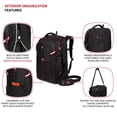 thumbnail image 2 of Mochila SwissGear Hybrid Travel Laptop 48L, negra 55x33x22 cm, 2 of 9