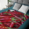 thumbnail image 3 of Chili Peppers Blanket Throw Super Soft and Cozy Blankets for Home Decoration, Couch, Bed, Sofa 40"x30" Extra Small for Pets for All Seasons, 3 of 6