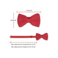 thumbnail image 2 of INSPIRE CHIC Men's Pre-Tied Bow Ties Adjustable Strap Solid Color Knitted Bowtie Red, 2 of 5
