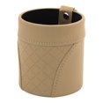 thumbnail image 1 of Pu Beige Enganchable Cubo Cilíndrico Cajita de Cosita para Coche 8cm, 1 of 3