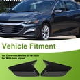 thumbnail image 2 of Reemplazo de tapa de espejo lateral izquierdo y derecho ABS negro para Chevrolet Malibu 2016-2020 Ox Horn, 2 of 7