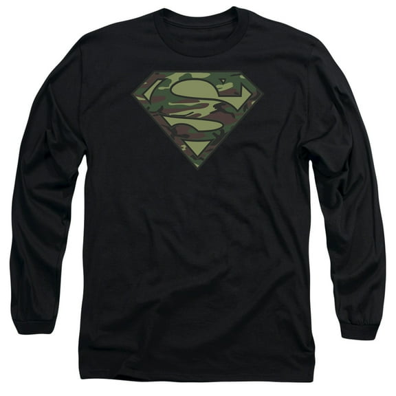 Superman - Camo Logo - Long Sleeve Shirt - XX-Large