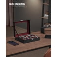 thumbnail image 3 of SONGMICS Caja de reloj con tapa de cristal y 10 compartimentos, 3 of 5