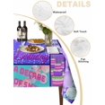 thumbnail image 2 of Happy 10th Birthday Table Cloth, Waterproof Tablecloth for Square Tables, Purple Bows Balloons Cakes Polka Dot Reusable Washable Fabric Table Cover for Restaurant Kitchen Dining Tables 60"x60", 2 of 9