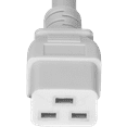 thumbnail image 2 of World Cord Sets 1 Foot IEC 60320 C20 to C19 Heavy Duty PDU Style 20 Amp Power Cable (White), 2 of 4