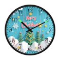 thumbnail image 2 of Voice Activated Clock with Glow Light 12 Inch Large Silent Wall Clock Battery Operated for Home Decor Christmas Paper-cut Background, 2 of 8