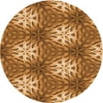thumbnail image 1 of Ahgly Tapis Rond Lavable en Machine Intérieur Transitionnel Orange, 4 Pieds Rond, 1 of 7