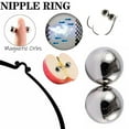 thumbnail image 2 of 5 Mm Nipple Bar Magnetic Nipple Rings Non Piercing Fake Jewelry Pair, 2 of 5