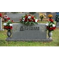 thumbnail image 2 of Sympathy Silks Artificial Cemetery Flowers 2 White Amaryllis/Red Rose bouquets & cemetery saddle, 2 of 5