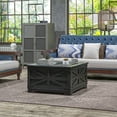 thumbnail image 5 of GVN Coffee Table,Side Tables,Farmhouse Coffee Table, Square Center Table with Flip-top Lids, Distressed Black, 5 of 7