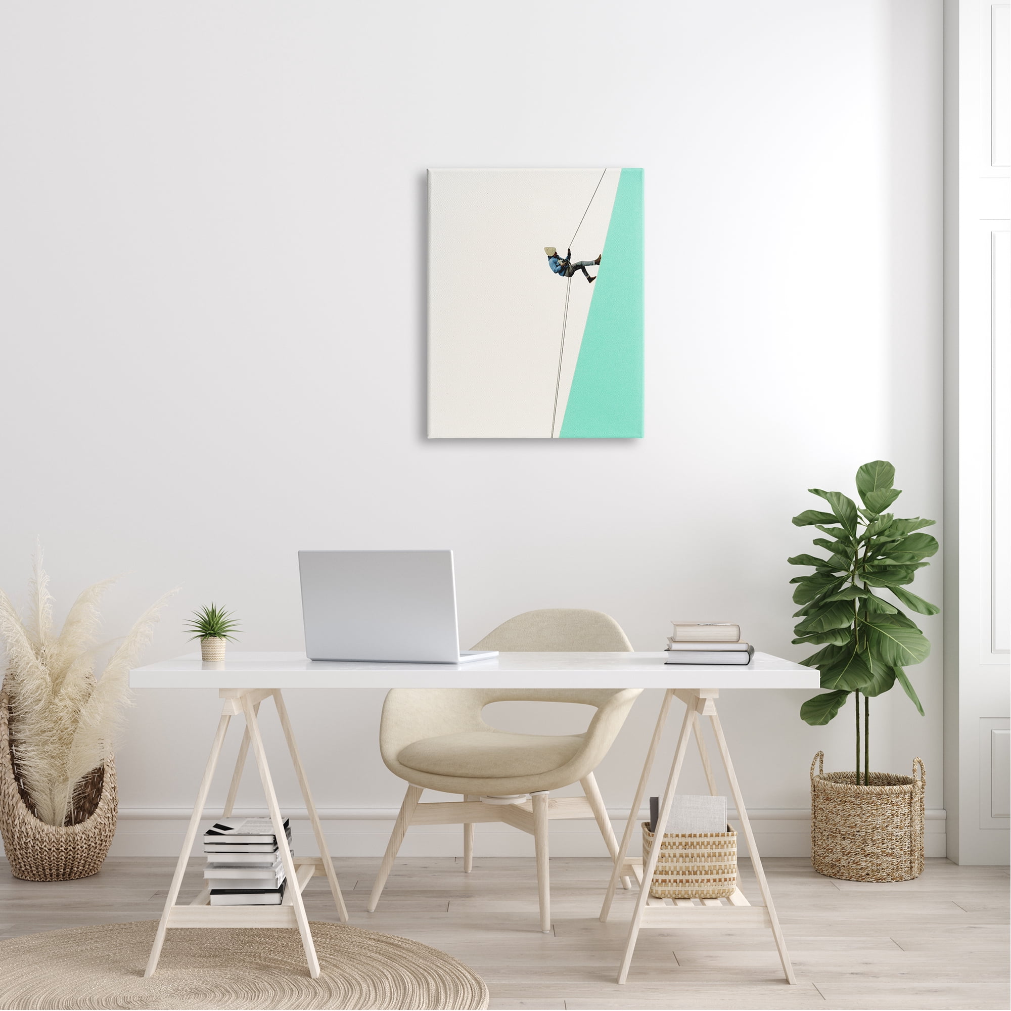 Stupell Industries Modern Mountain Climber Abstract Simple Shape Design Canvas Wall Art, 24 x 30, Design by Cassia Beck