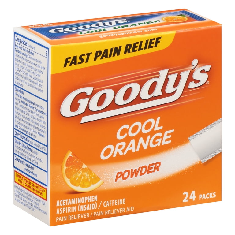 Goody's Extra Strength Headache Powder, Cool Orange Flavor, 24