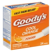 (2 pack) Goody's Extra Strength Headache Powder, Cool Orange Flavor, 24 Powder Sticks