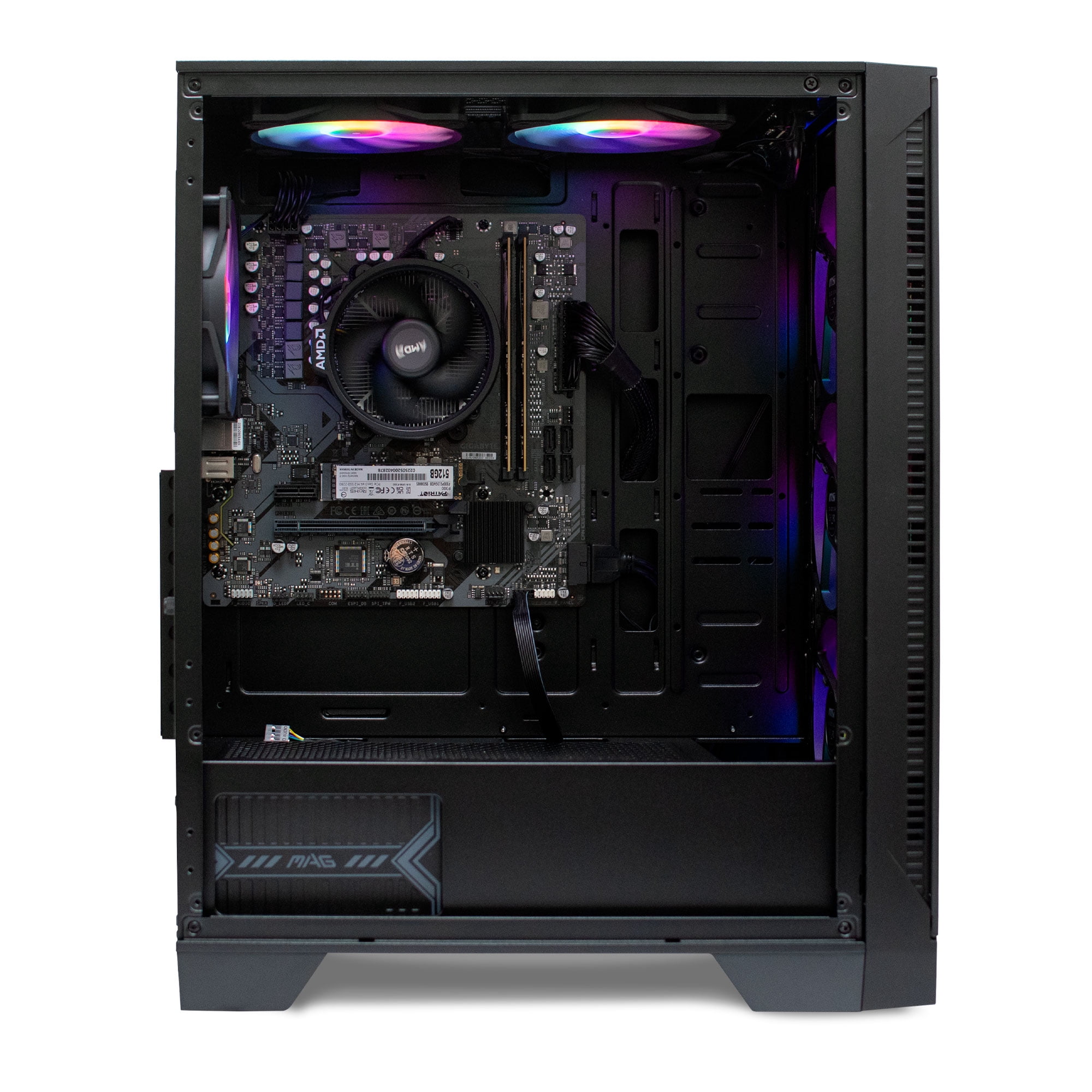 NSX Gaming T-Rex Desktop Computer, AMD Ryzen 7 8700G, 16GB RAM, 512GB SSD, Black, New