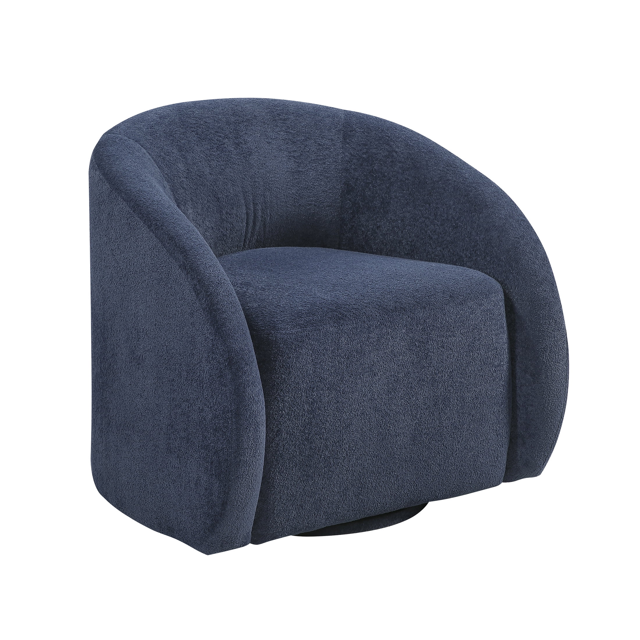 OakvillePark Lomi Contemporary Microfiber Swivel Chair, Blue