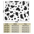 thumbnail image 5 of YFYANG Anti-Pilling Ultra-Soft Micro Fleece Cover Blanket for Bed Sofa, Black Cow Pattern Throw Blanket for All Seasons, 60"x50", 5 of 9