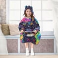 thumbnail image 7 of joogoo Wearable Blanket Hoodie Dog Oil Paint for Flannel Sherpa Pocket 3-14 YR S, 7 of 7