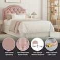 thumbnail image 4 of Hillsdale Furniture Karley Twin Headboard and Bed Frame,Pink Faux Leather, 4 of 12