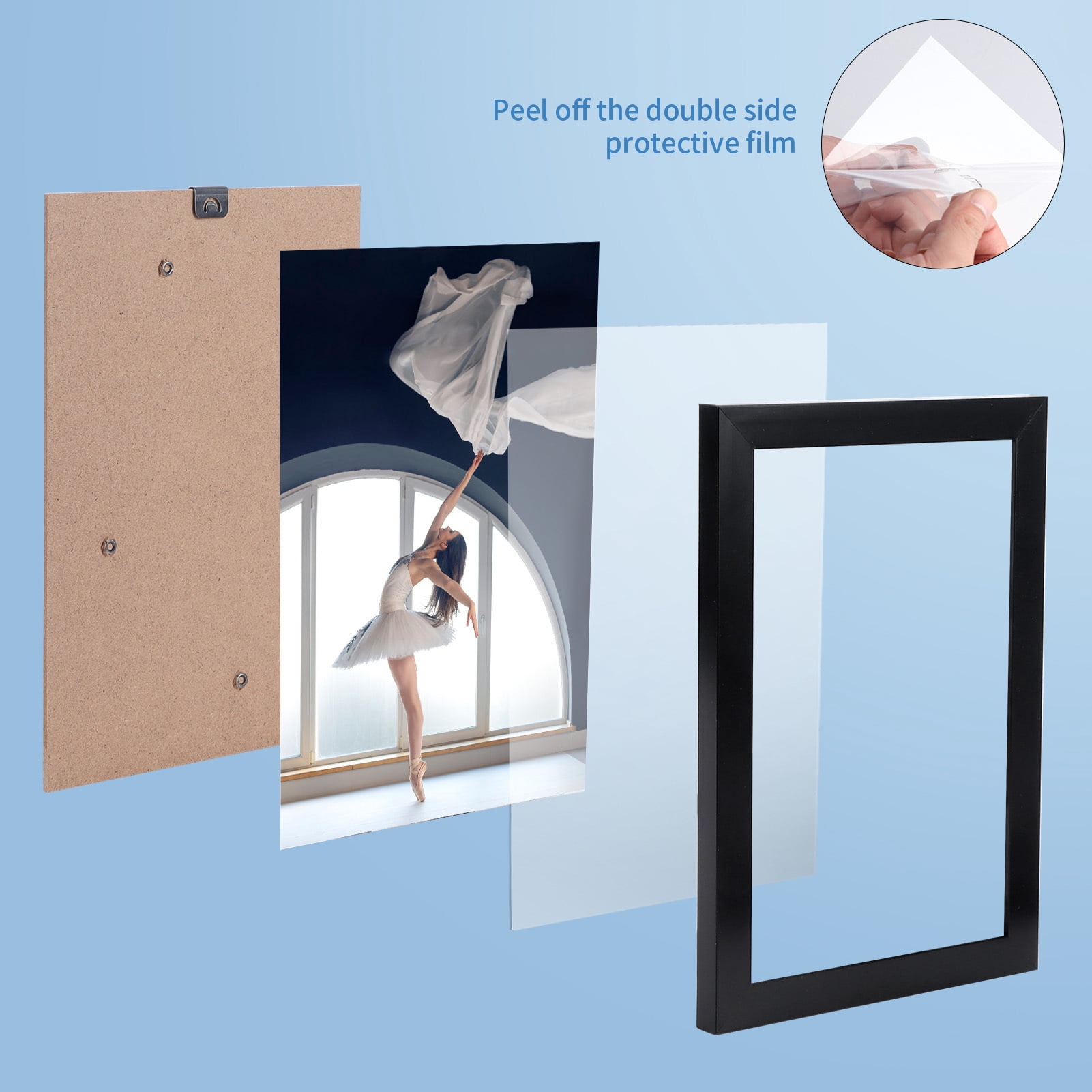 18 Pack 5x7 Picture Frames, Black 5 by 7 Photo Frame for Wall Mount or Tabletop Display