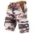 thumbnail image 3 of Mens Camo Cargo Shorts Wild Outdoor - Cotton Relaxed Fit Utility Multi-Pocket Shorts Featuring Relaxed Fit Cuts Light pink XXXL, 3 of 5