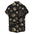 thumbnail image 5 of FRSASU Mens Hawaiian Shirts Summer Beach Graphic Button Down Short Sleeve Tropical Holiday Beach Shirt Black-D, 5 of 6