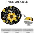 thumbnail image 5 of Water-Repellent Sunflower Round Tablecloth with Elastic Edge, Soft Polyester Cover for 44-52" Dining Tables, 5 of 6