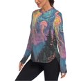 thumbnail image 2 of FORMRS Womens Long Sleeve Shirts UPF 50+ Sun Protection Quick Dry Fishing Hiking Tops, Size S-2XL, Psychedelic Jellyfish, 2 of 8
