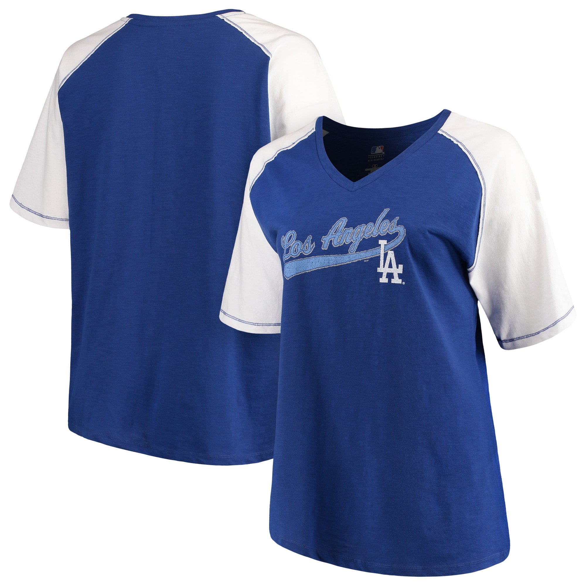 Women's Majestic Royal/White Los Angeles Dodgers Plus Size High