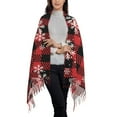 thumbnail image 2 of Sikiie Red Buffalo Plaid Shawl Wraps Big Scarf Tassel Fall Winter Thick Scarf Warm Shawl Women Fall Gifts, 2 of 8