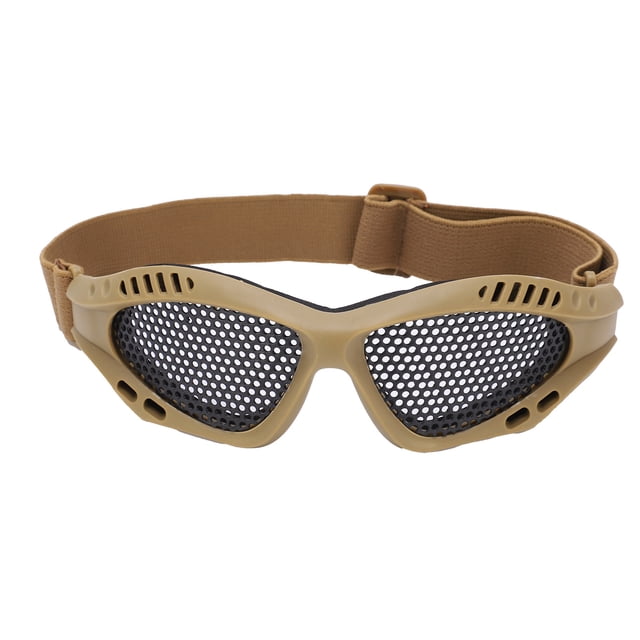 Gafas de seguridad de malla resistentes a los impactos, de alta tenacidad, transpirables, para juegos de tiro, conducción al aire libre, color barro