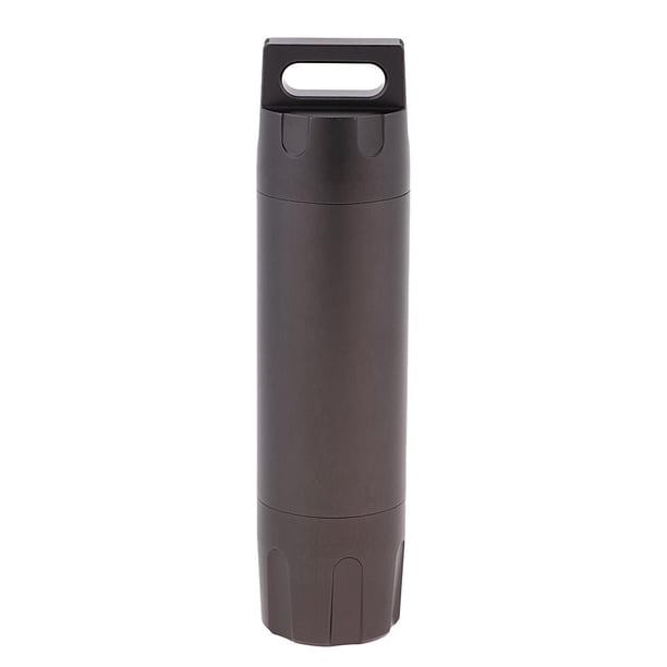 LLavero de caja seca de cápsula de medicamento de botella de soporte de píldora impermeable de supervivencia libre Estilo 3-Gris oscuro Zulema Envase impermeable de la cápsula