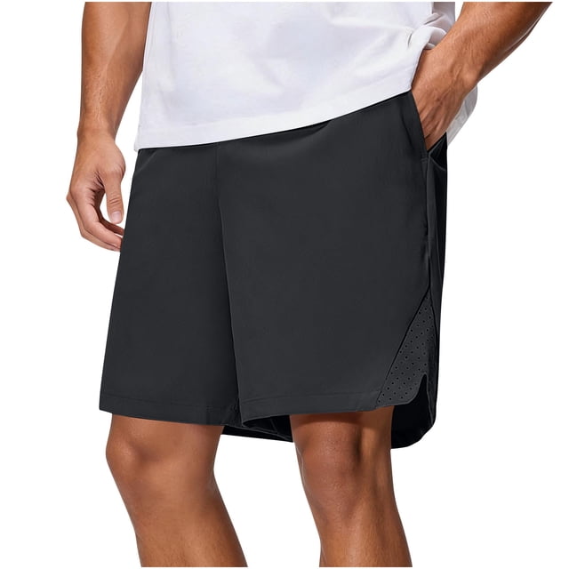 Ceisia Men's Up to 8XL Plus Size Quick Dry Athletic Casual Shorts Relaxed Straight Fit with Side Slits & Laser Ventilation Gifts