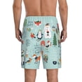 thumbnail image 4 of Lsque Christmas Winter Animals Mens Sleep Pajama Shorts,Short Pajama Pants, Cotton Ultra-Soft Knit-Medium, 4 of 9