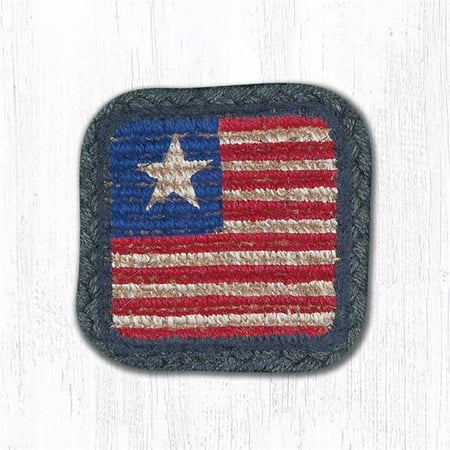 Capitol Importing 85-1032 Original Flag Wicker Weave Table Swatch Rug, 10 x 15