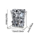 thumbnail image 3 of Purse for Women Sequin Crossbody Cell Phone Purse Compact Glitter Metal Chain Sling Bag for Evening Party Hang Bags for Women Color Black Size One Size, 3 of 7
