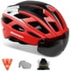 thumbnail image 1 of Casco bicicleta Shinmax CPSC/CPC con gafas magnéticas, luz LED y mochila. Casco ciclismo ajustable para adultos SM-T69, 1 of 3