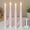 2-Pink, variant on Flameless Taper Candles, Real Wax Flickering Taper Candles Battery Operated with 6H Timer, 4 Pcs White LED Flameless Candlesticks for Halloween Christmas Holiday Wedding Decor