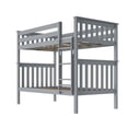 thumbnail image 3 of Plank+Beam Solid Wood Twin over Twin Bunk Bed with Ladder for Adults, No Box Spring Needed, 3 of 9