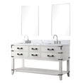 thumbnail image 3 of White Oak Double Bath Vanity With Marble Top, Faucet, And 28" Mirrors 60x22in 60 In. W X 22 D Sealed Faucet ,, 3 of 5