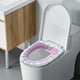 thumbnail image 5 of Cojín de inodoro de punto con contraste de color, asiento de inodoro cálido para invierno, cojín de inodoro para el hogar, asiento de inodoro, 5 of 5
