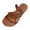 Brown, variant on Braided Sandals For Women Open Toe Fashion Slide Sandals Women Dressy Summer Flat Women's Round Toe Multi Strap lightweight Summer Beach Flat Casual Sandals