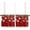Red, variant on Red Christmas Balls Tier Curtains 36 Inch Length for Small Windows, Farmhouse Curtains & Drapes, Xmas Snowflake Botanical Rod Pocket Window Curtains for Bedroom, 27.5" x 36", 2 Panels