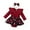 Red, variant on Tisuna Romper Dresses For Girls Baby Heart Print Long Sleeve Crew Neck Bodysuit Fashion Cute Girls Valentine'S Day Spring Summer Dress With Headband Red Size 9-12 Months