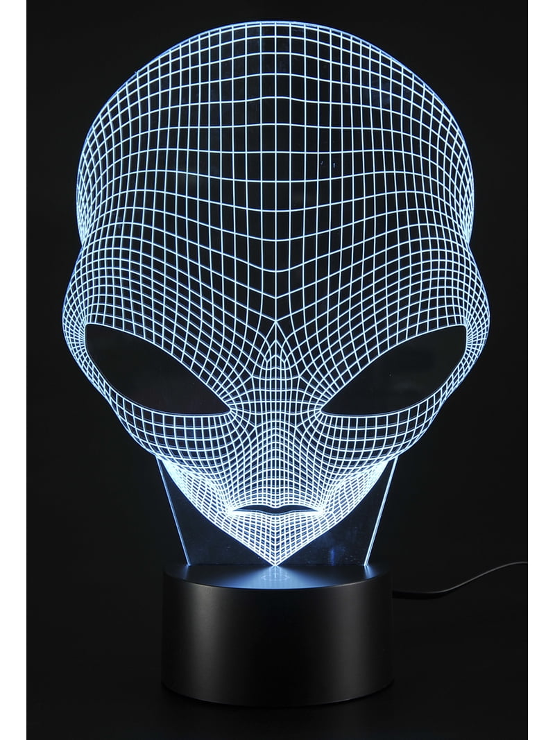 TechWonder 3D Illusion Grow LED Alien Shapes Lamp 7 Colors USB