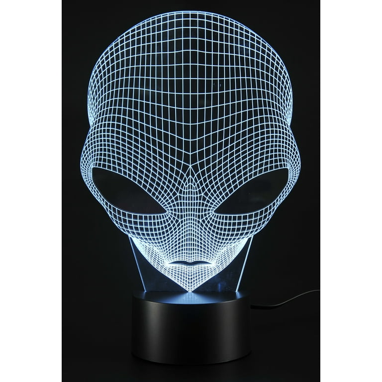 TechWonder 3D Illusion Grow LED Alien Shapes Lamp 7 Colors USB