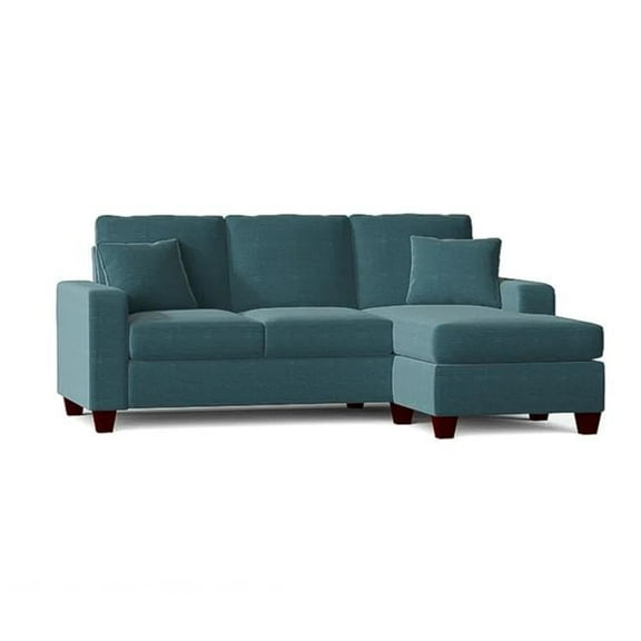 Neo Living NL731-SURF-CHOF-BOX Josie Reversible Chaise Sofa Sectional, Aqua
