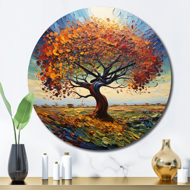 Designart Horloge Murale Botanique Surdimensionnée "Dancing Baobab Tree II"