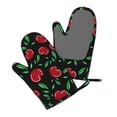 thumbnail image 5 of Hirioo Cherry for Silicone Oven Mitts for BBQ, Baking, Cooking, Set of 2, Heat Resistant 260℃, Non-Slip Kitchen Essentials, 5 of 6