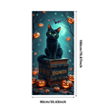 thumbnail image 4 of Decorative Design Halloween Banner Cat Theme Pumpkin Decoration Polyester Material Event Decor for Halloween Party Indoor Celebration Outdoor Decoration, 4 of 9