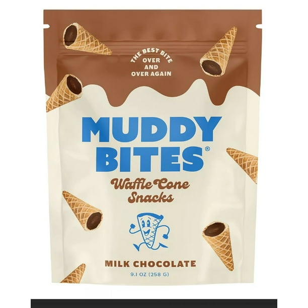Muddy Bites Milk Chocolate Waffle Cone Snacks, 9.1oz.